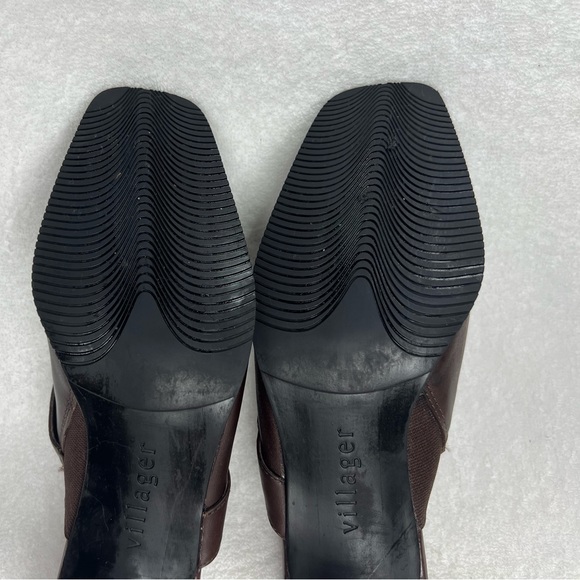 Villager by Liz Claiborne, brown leather 3 inch mule - Picture 5 of 5